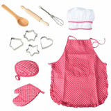 Tablier et toque Enfant avec un kit Pâtisserie Fille